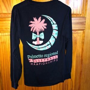 Navy Blue Volleyball Long Sleeve Shirt